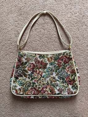 NWT Vintage Woven Floral Tapestry Shoulder Bag